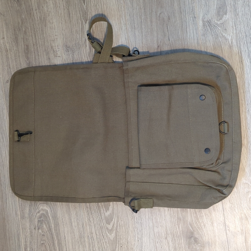 Military Style Crossbody Messenger Bag - Picture 2 of 4